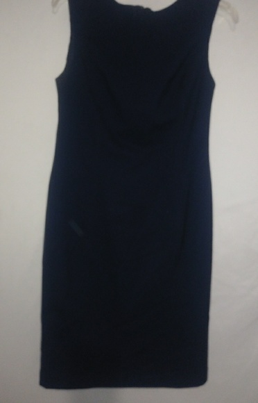 Jones NY 4 Sleeveless Shift Workwear Dress in Darkest Navy - Picture 1 of 5
